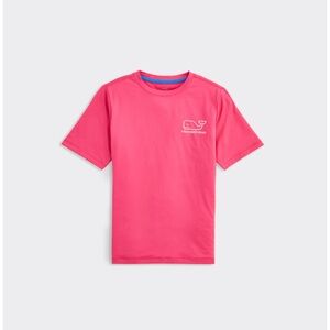 Vineyard Vines Boys' Whale Outline Short-Sleeve Harbor Sun Performance Tee